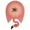 Modern Moose Flamingo Wooden Pendulum Clock