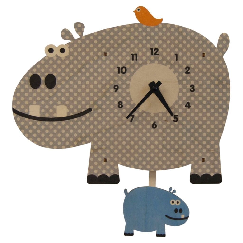 Hippo Pendulum Clock Bib & Tucker Baby