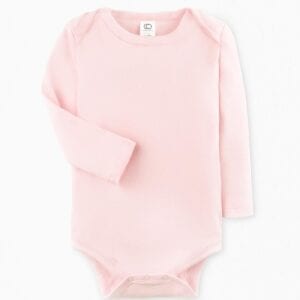 Blossom Pink long sleeve organic cotton baby onesie