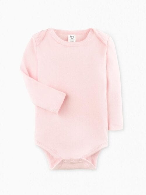 Blossom Pink long sleeve organic cotton baby onesie