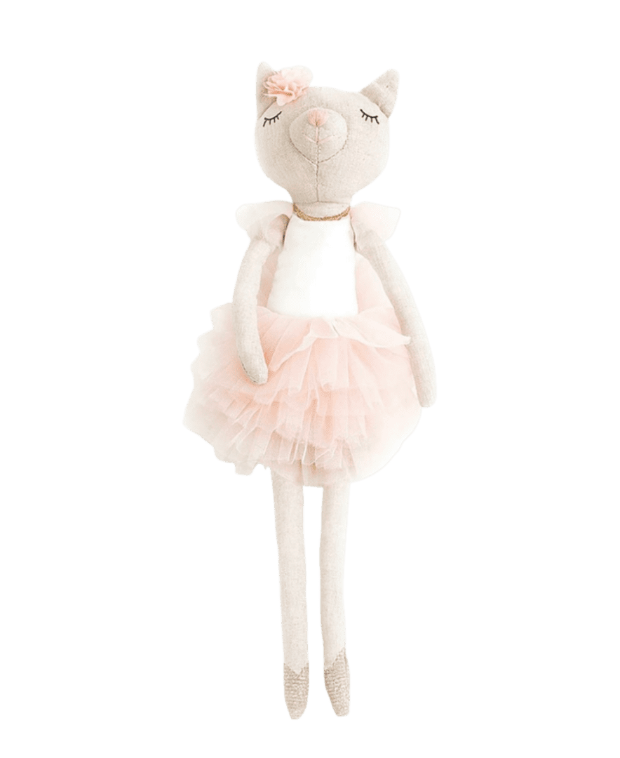 Long leg ballerina cat doll wearing tutu