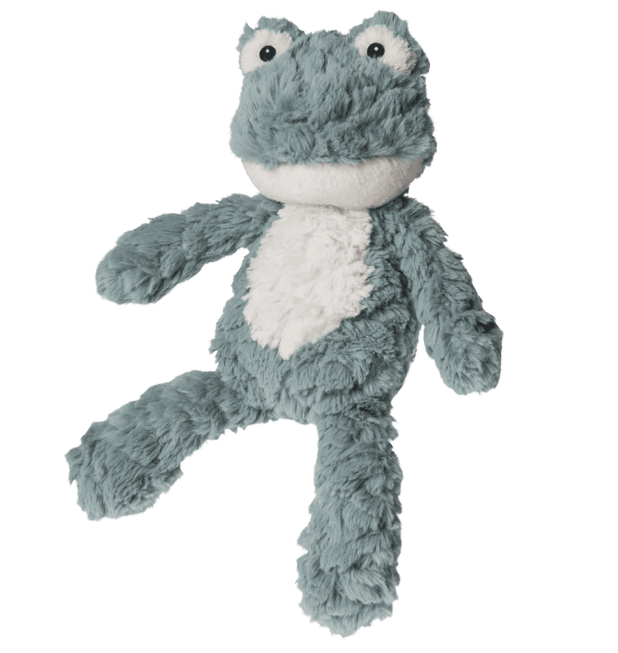 Plush teal frog toy
