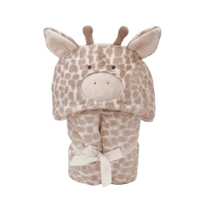 Giraffe Hooded Plush Blanket