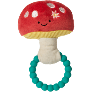Cute mushroom baby teether rattle