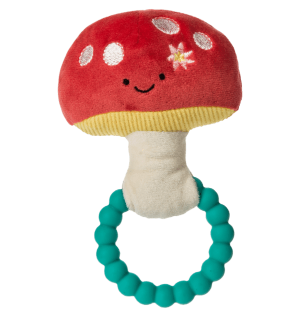 Cute mushroom baby teether rattle