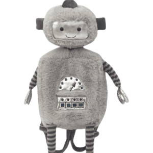 Toddler Plush Robot Grey and Silver