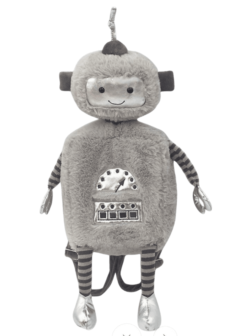 Toddler Plush Robot Grey and Silver