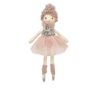Beautiful Ballerina doll for little girl with pretty pink tutu and leg warmers and wearing a leopard print top.