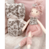 Beautiful Ballerina doll for little girl with pretty pink tutu and leg warmers and wearing a leopard print top.