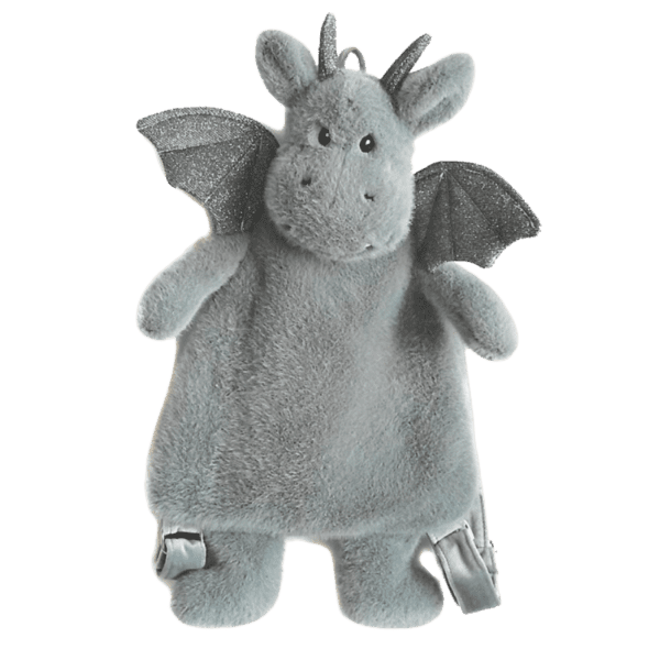Mon Ami toddler kids backpack - Sweet friendly little plush dragon toddler backpack with velvet straps and wings. He's the cutest dragon in the land!