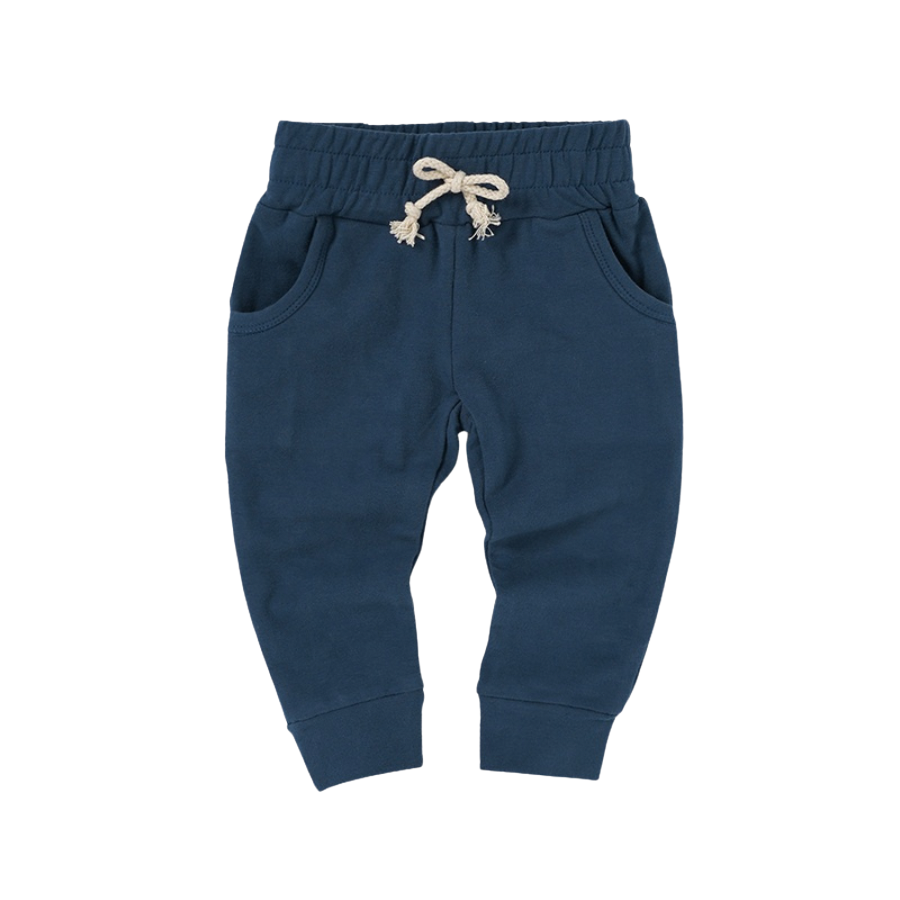 Geggamoja® Organic Cotton Baby/Kids Comfy Pants - SOLID LIGHT BLUE