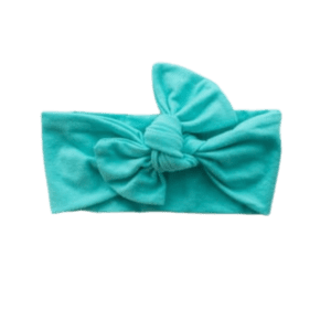 Turquoise baby headband bow